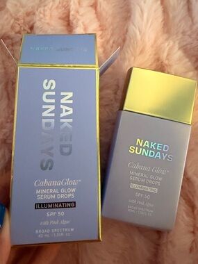 NAKED SUNDAYS NEW CabanaGlow Mineral Glow Serum Drops 1.35 Fl Oz in Illuminating